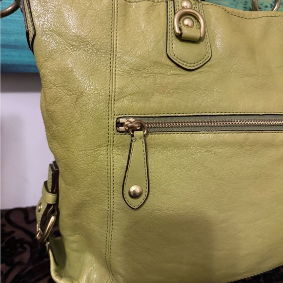 Coach Madison Julianne Green Leather Hand Bag - Picture 11 of 11
